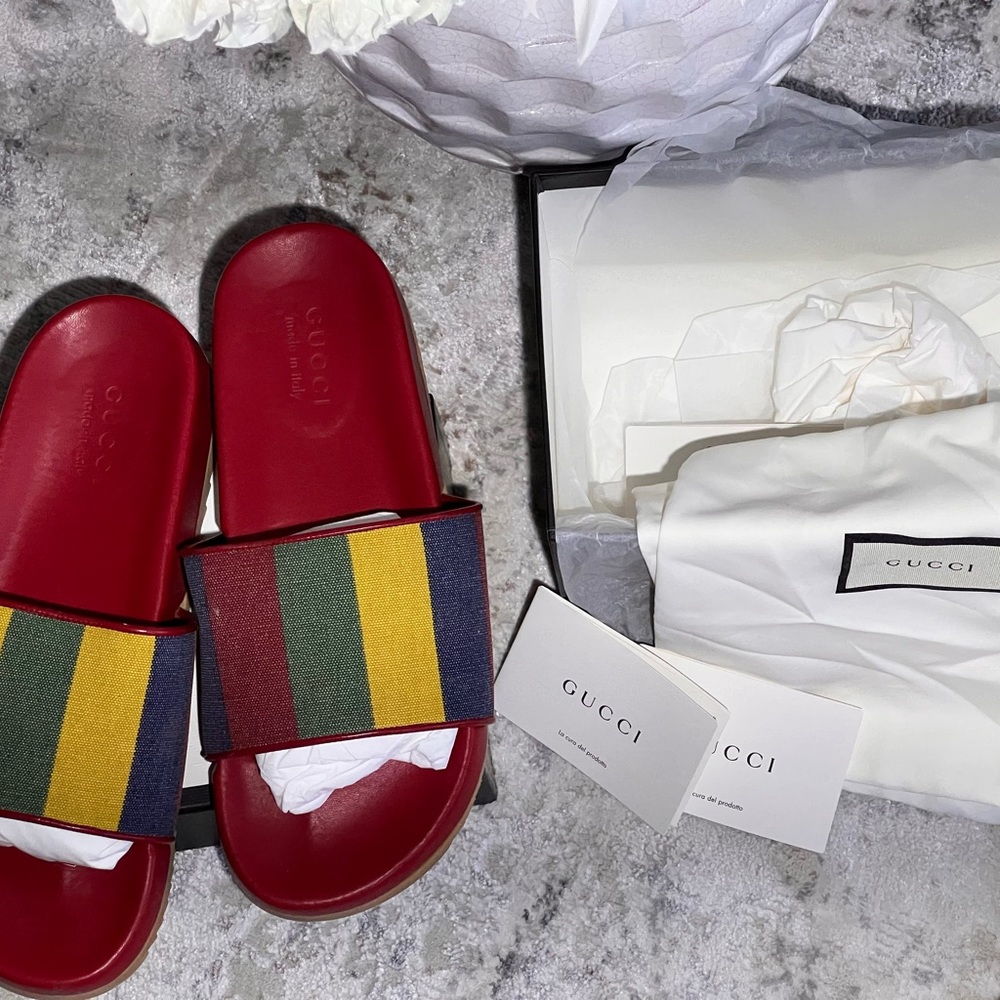 Gucci Baiadera MultiColor/Rosso Slides